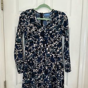 Blue Floral Vera Wang Dress